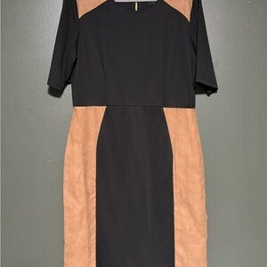 Ronni Nicole Black and Tan Dress